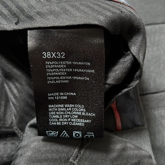 Dark Gray Mens Dress Pants SZ 38 X 32 English Laundry - Picture 7 of 7